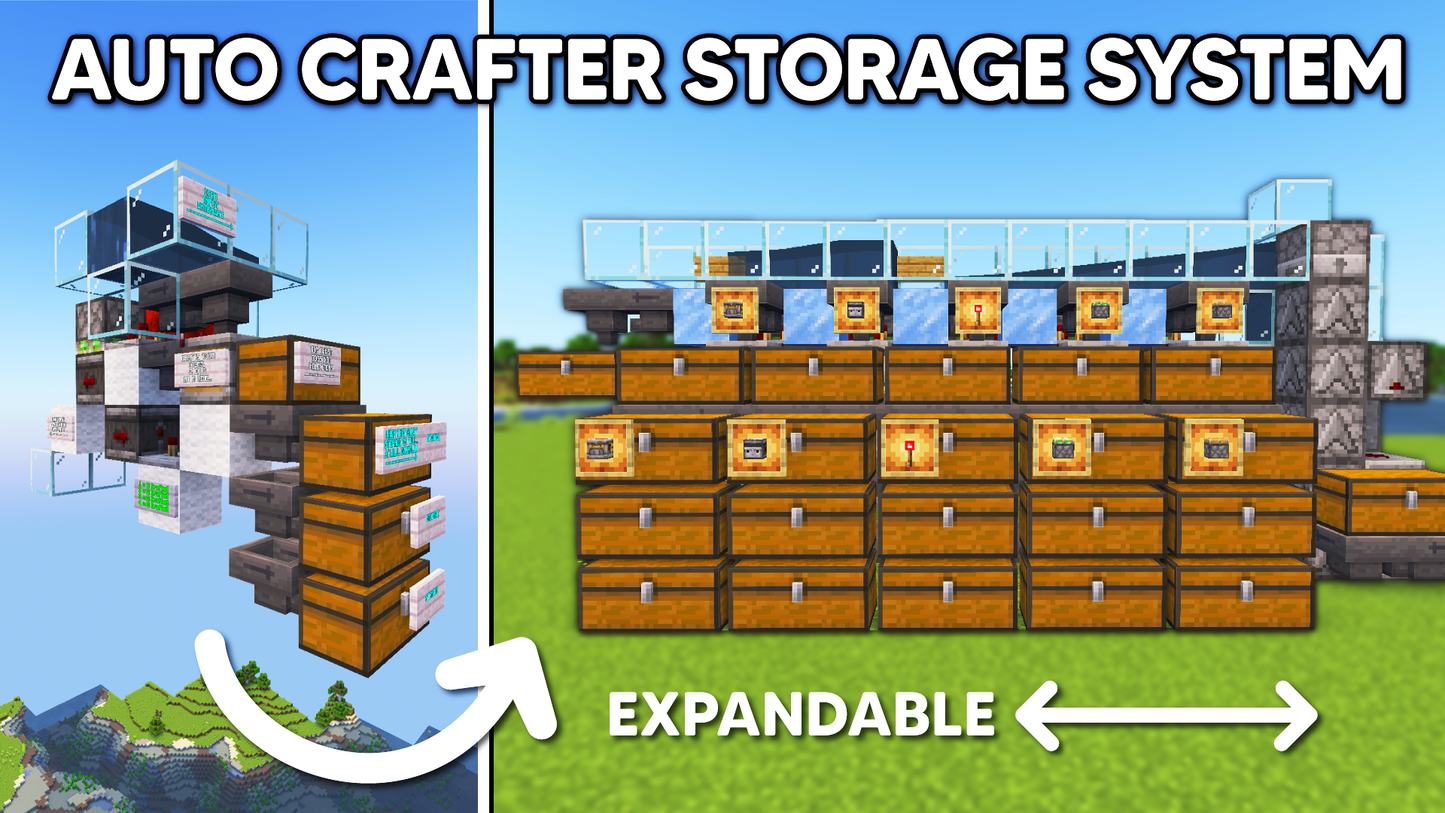 Auto Crafter Storage System for Every Minecraft World