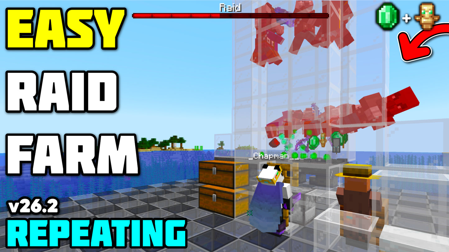 Easy Raid Farm Minecraft | Repeating Design (v26.2)