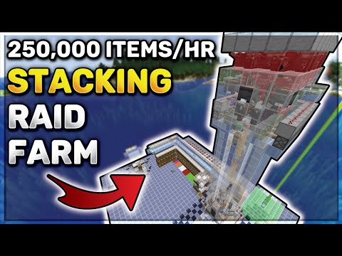 Minecraft Stacking Raid Farm - 250,000+ Items/hr