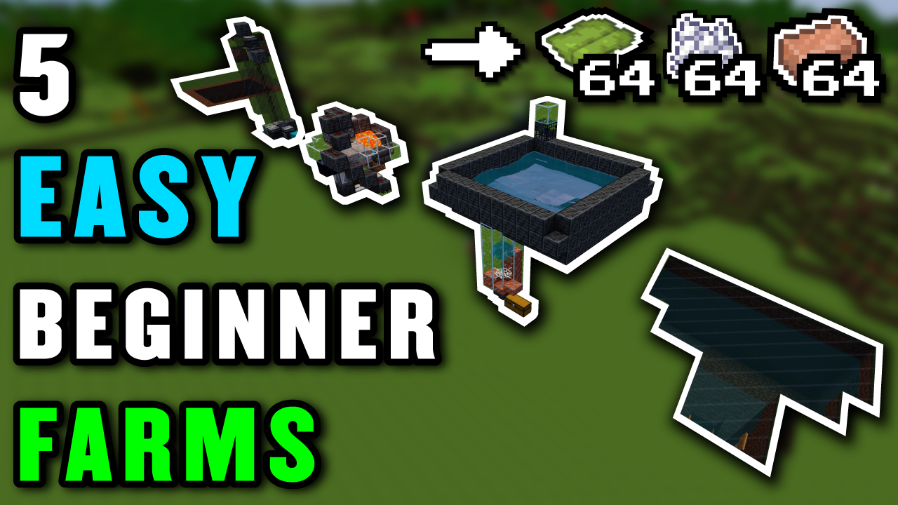 3 easy farms minecraft