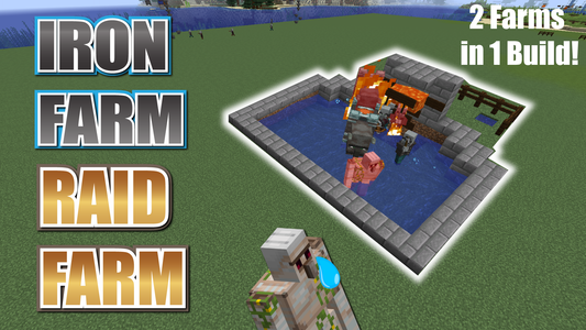 Minecraft Iron/Raid Farm Combo