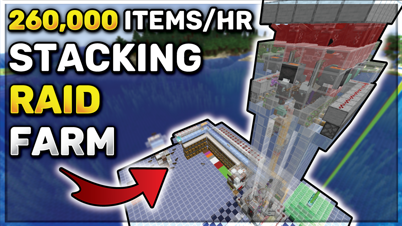 Minecraft Stacking Raid Farm 250,000+ Items/hr Chapman Minecraft