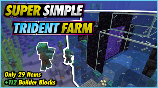 Minecraft Trident Farm | No Redstone, EASY