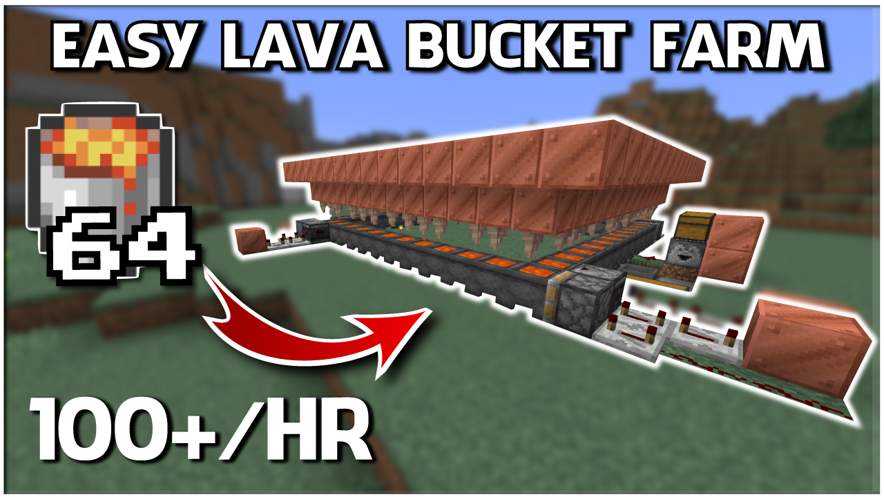 Minecraft LAVA Bucket Farm 1.17+ Tutorial | Easy Infinite Lava