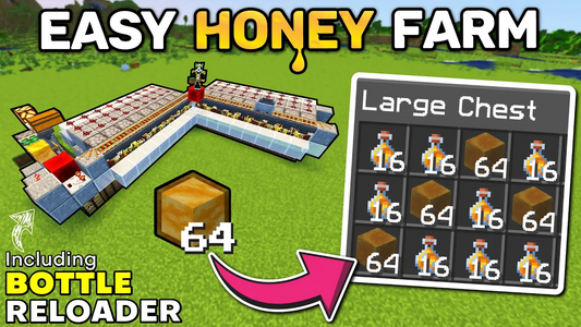 Minecraft Honey Farm EASY / 1.19 (with Bottle Re-Loader)