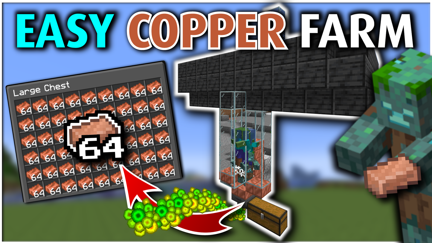 Minecraft COPPER FARM - Easy Spawner Copper/XP Farm